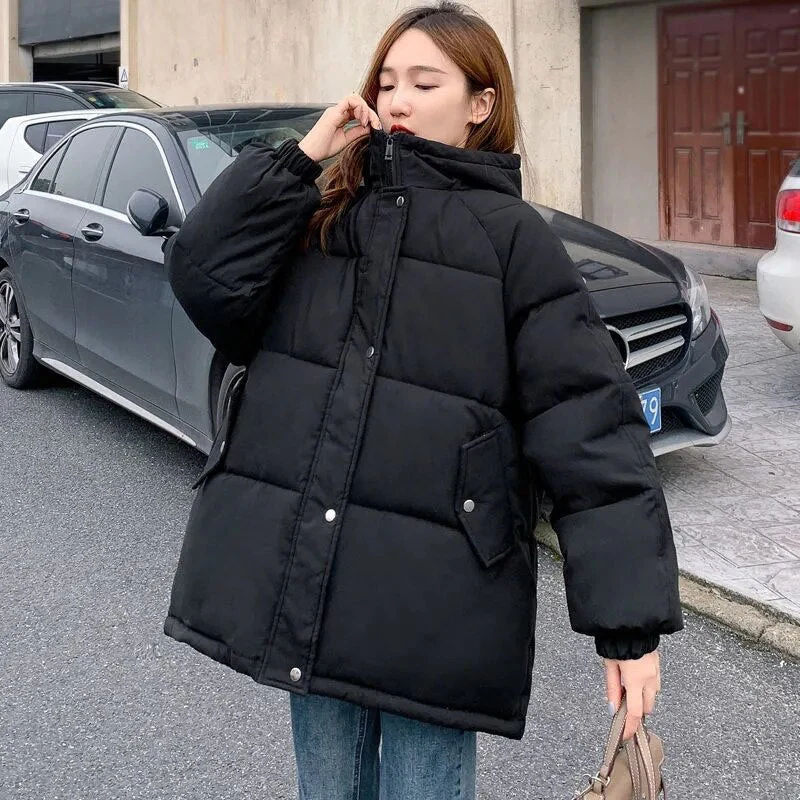 Christmas Gift Deanwangkt New Women Short Jacket Winter Parkas Thick Hooded Cotton Padded Jackets Coats Female Loose Puffer Parkas Oversize Outwear - Deanwangkt