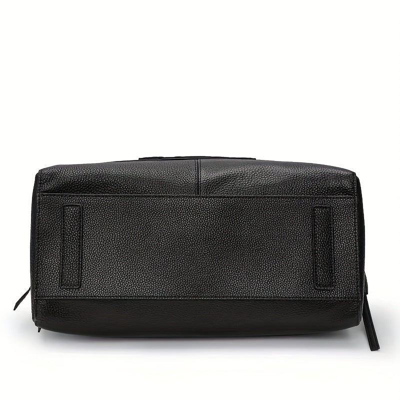 Genuine Leather Handbag For Women, Crocodile Pattern Shoulder Bag, Luxury Large Capacity Tote Bag - Deanwangkt