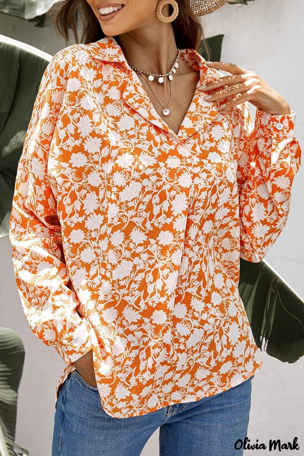 Deanwangkt - White Floral Button Down Long Sleeve Shirt - Deanwangkt