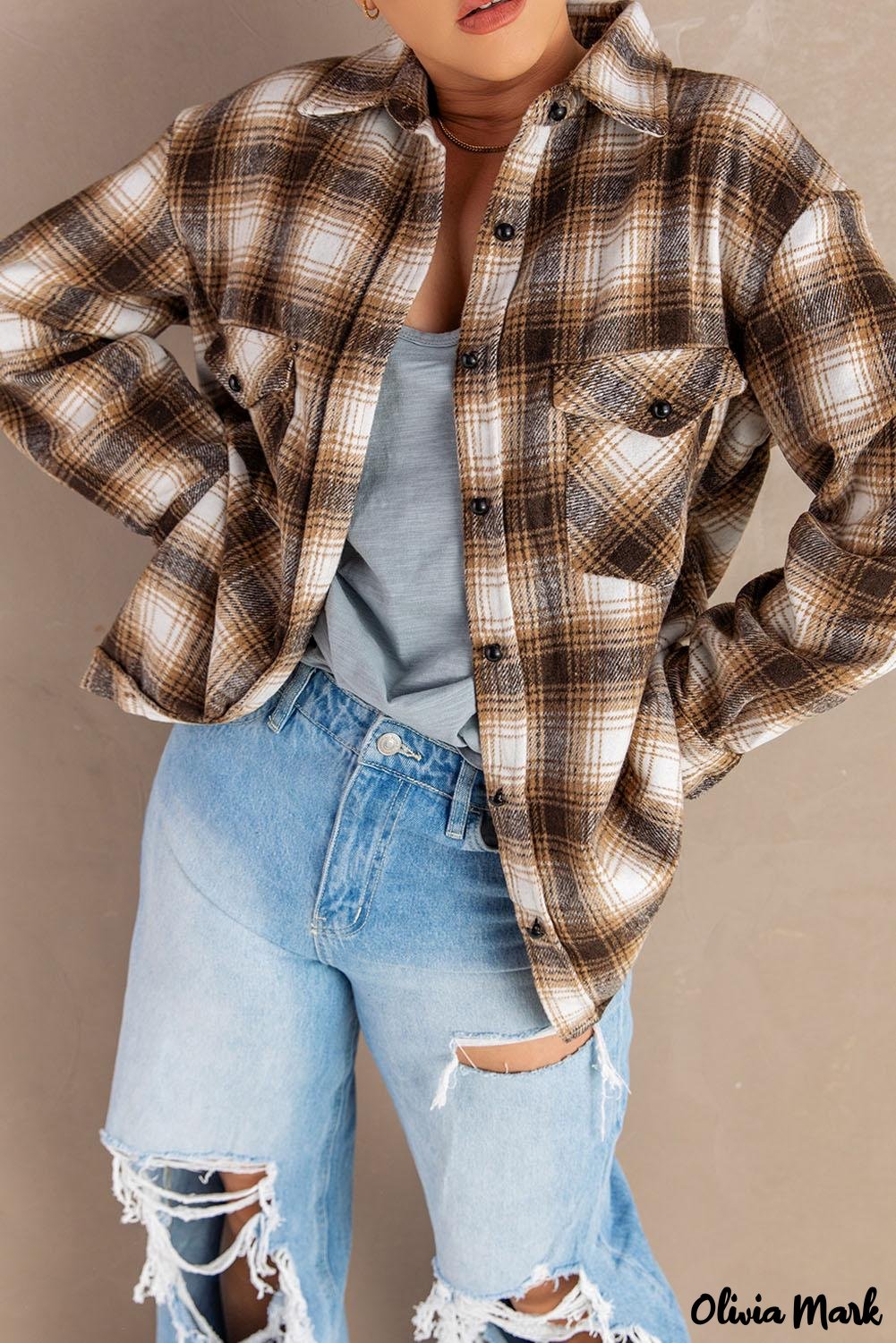 Deanwangkt - Black checked jacket with pockets and buttons - Deanwangkt