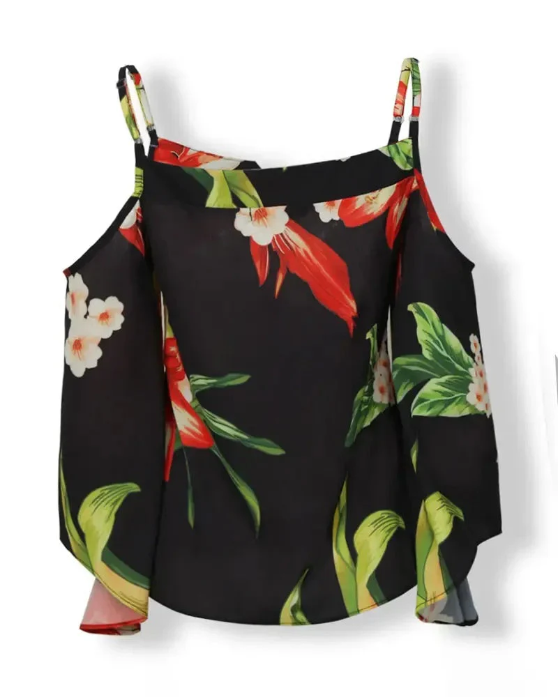 Deanwangkt - Off-the-shoulder floral blouse - Deanwangkt