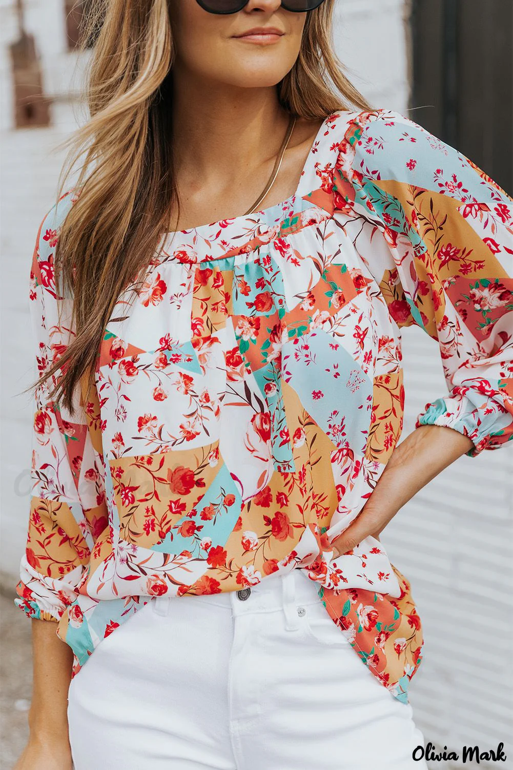 Deanwangkt - Palettes Multicolor Floral Print Blouse - Deanwangkt