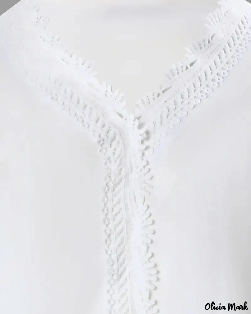 Deanwangkt - Contrast Lace Long Sleeve Top - Deanwangkt