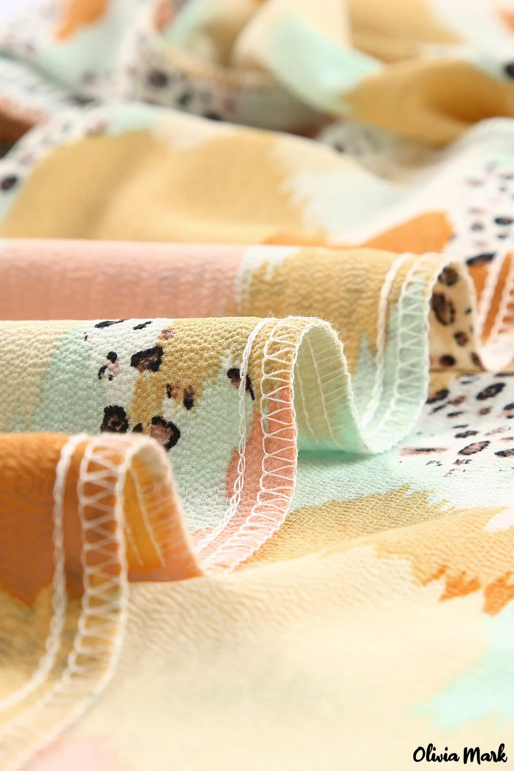 Deanwangkt - Multicolor Abstract Print Long Sleeve Blouse - Deanwangkt