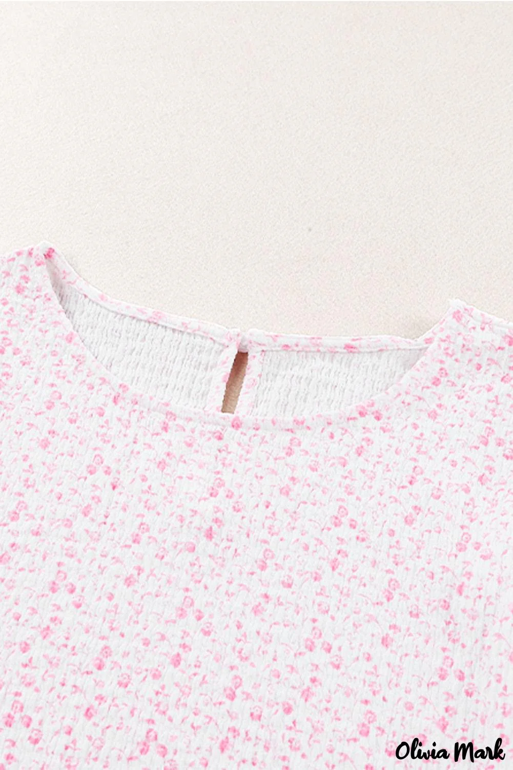 Deanwangkt - Black Floral Smocked Puff Sleeve Blouse - Deanwangkt