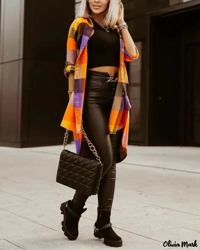 Deanwangkt - Plaid button-up jacket with rolled up sleeves - Deanwangkt