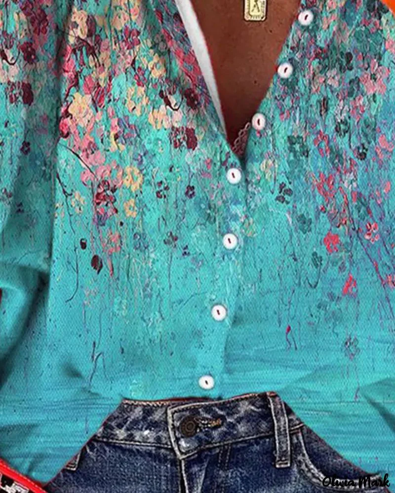Deanwangkt - Floral Print Button Up Top - Deanwangkt