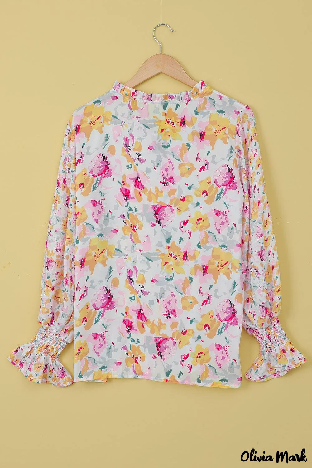 Deanwangkt - Cakewalk Rose Floral Smocked Blouse - Deanwangkt