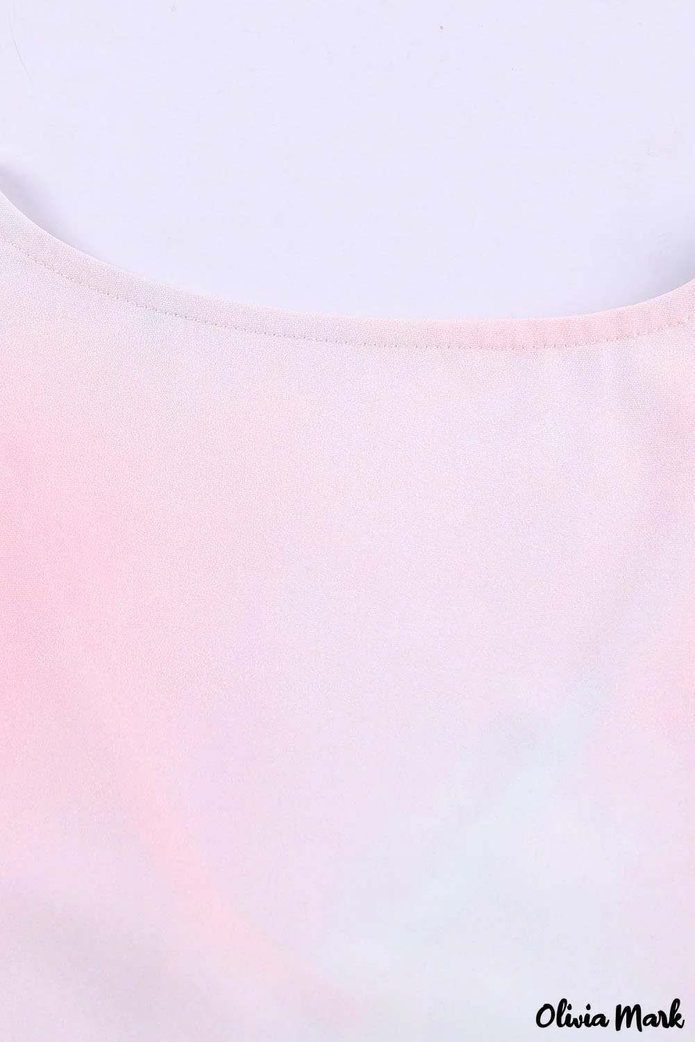 Deanwangkt - Blue Tie-Dye Long Sleeve V-Neck Blouse With Button Closure - Deanwangkt