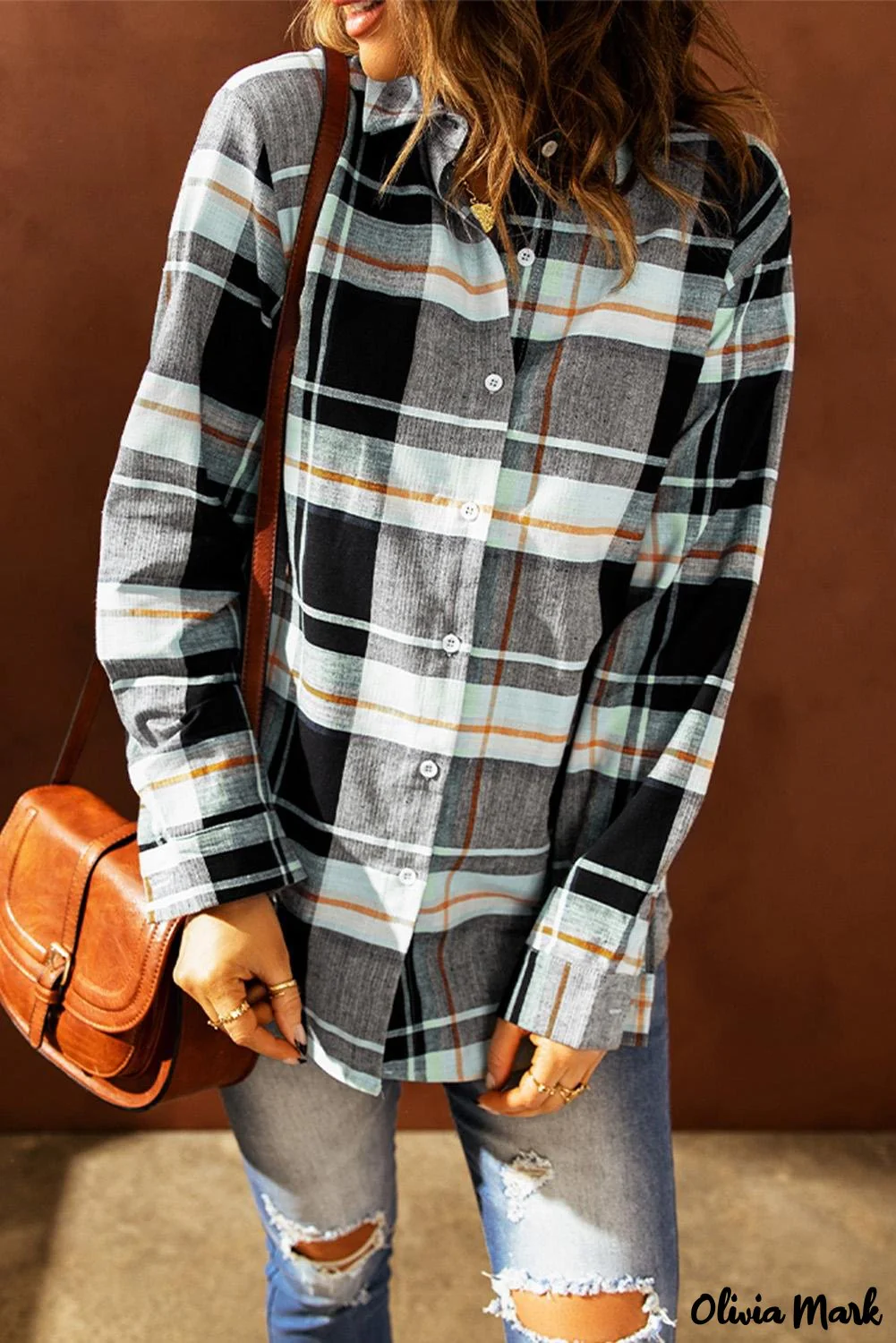 Deanwangkt - Long Sleeve Plaid Button-Up Shirt - Deanwangkt