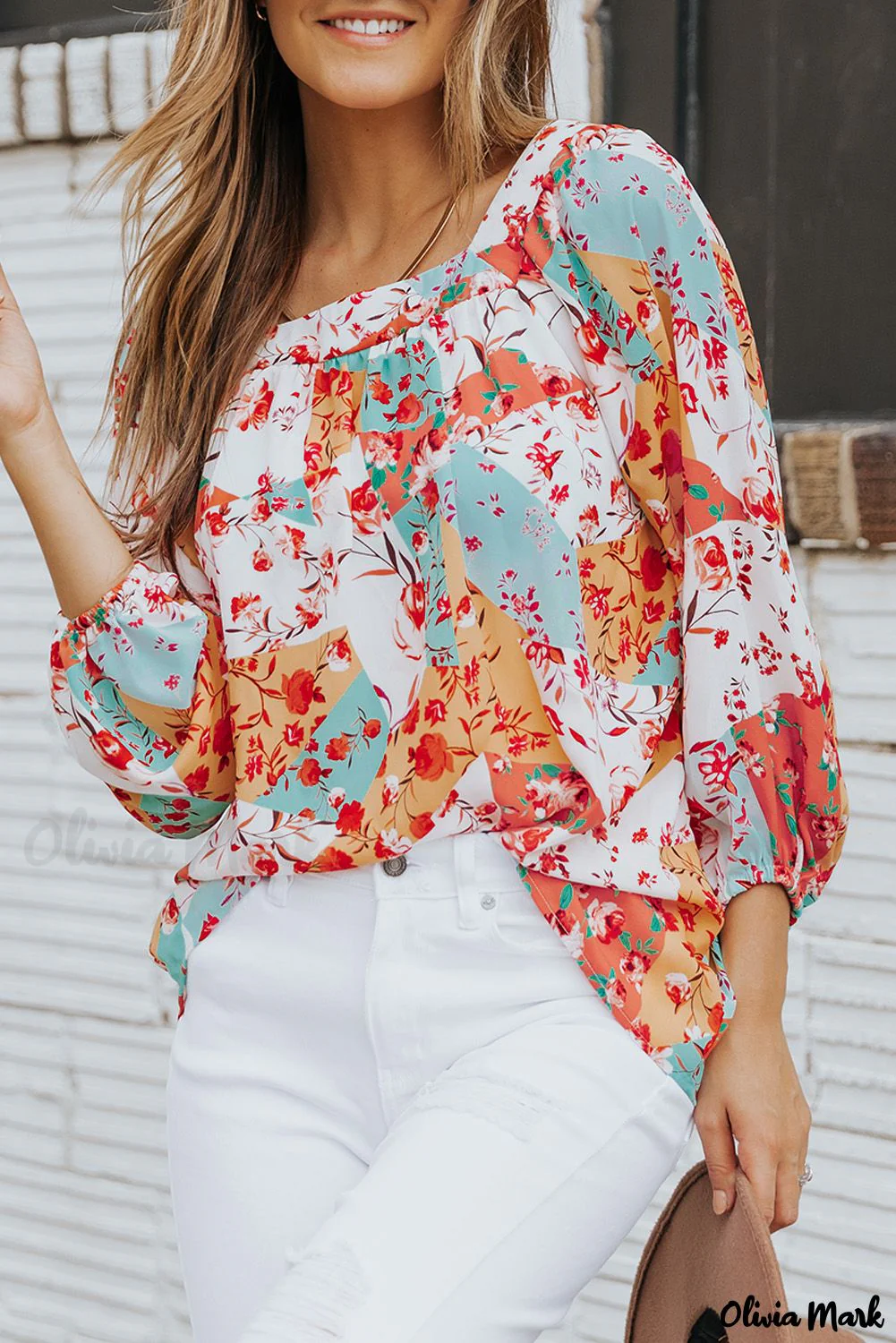 Deanwangkt - Palettes Multicolor Floral Print Blouse - Deanwangkt