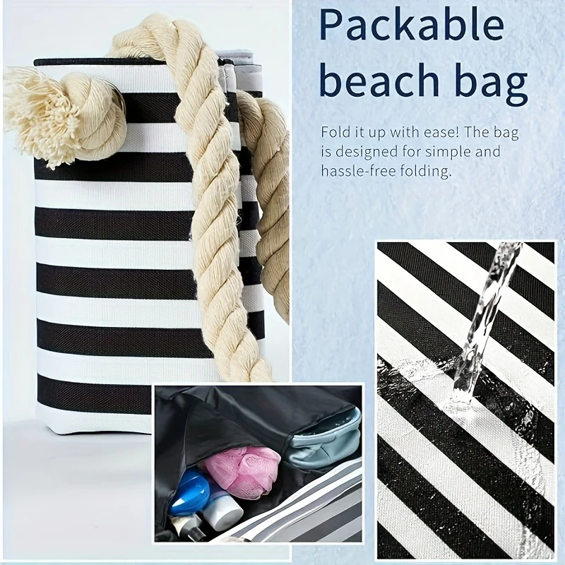 deanwangkt  Extra Large Beach Bag -Travel Swim Pool Shoulder Bag, Summer Vacation Essentials Accessories Bag - Deanwangkt