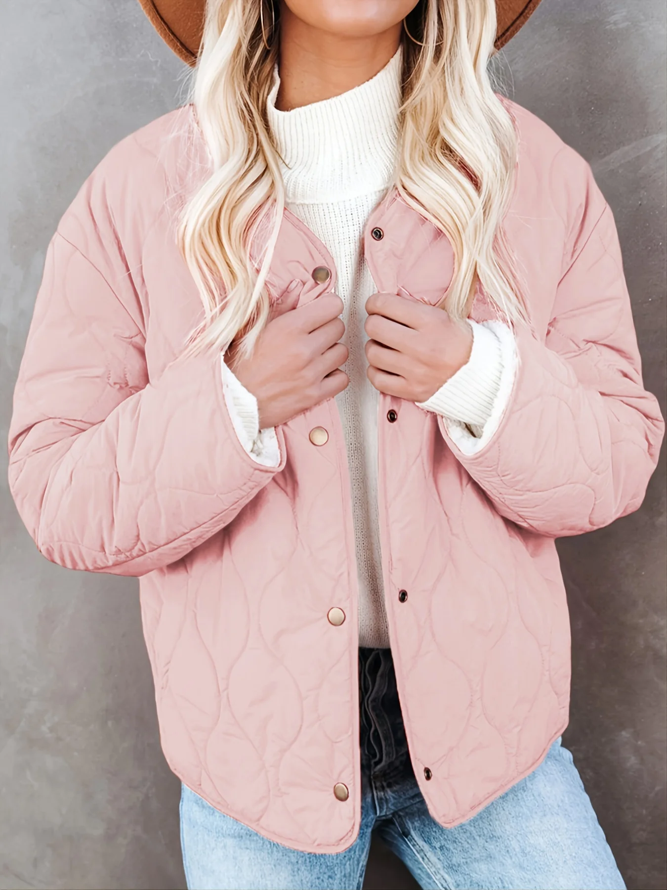 Women's Outerwear Solid Pocket Padded Coat - Deanwangkt