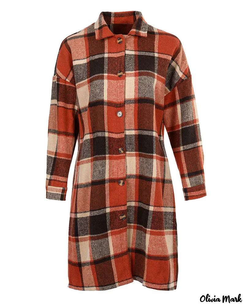 Deanwangkt - Long buttoned jacket in checked flannel - Deanwangkt