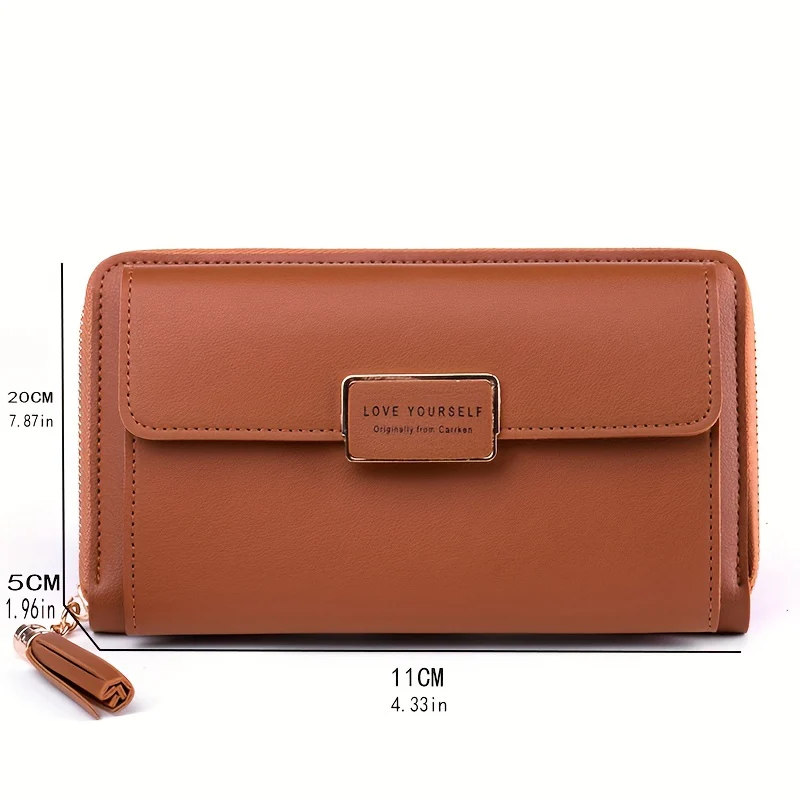 deanwangkt  Fashion Zipper Around Coin Purse, Large Capacity Crossbody Bag, Women's Casual Handbag, Shoulder Bag & Wallet - Deanwangkt