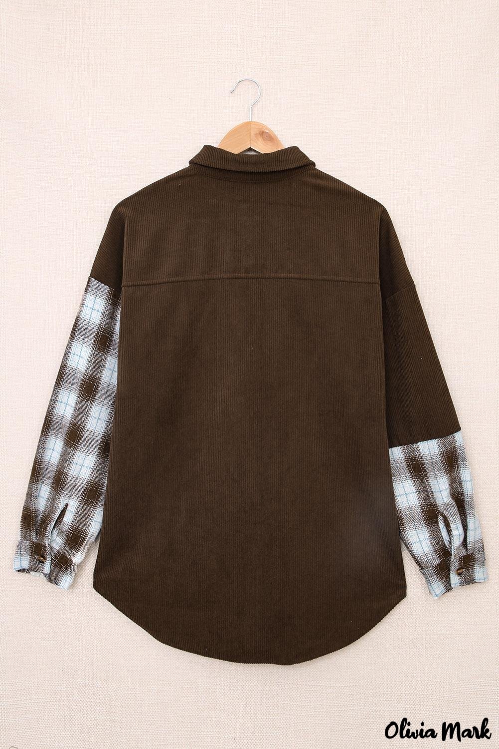 Deanwangkt - Oversized button-up shirt in checked corduroy - Deanwangkt