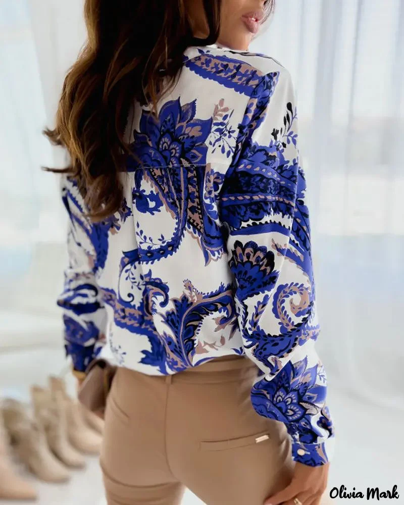 Deanwangkt - Tribal Print Long Sleeve Button Down Shirt - Deanwangkt
