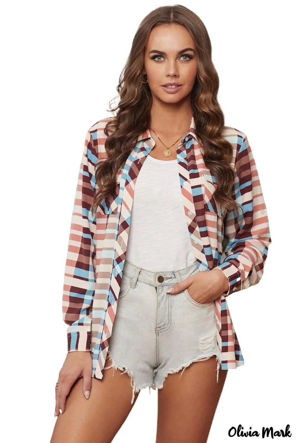 Deanwangkt - Multicolor Plaid Long Sleeve Pocket Shirt - Deanwangkt