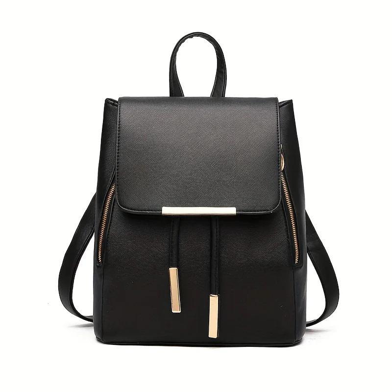 Classic Flap Backpack Purse, Anti-Theft Preppy School Bag, Women's All-Match Travel Daypack - Deanwangkt