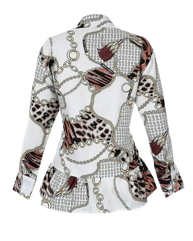 Deanwangkt - Leopard Print Long Sleeve Button Down Shirt - Deanwangkt