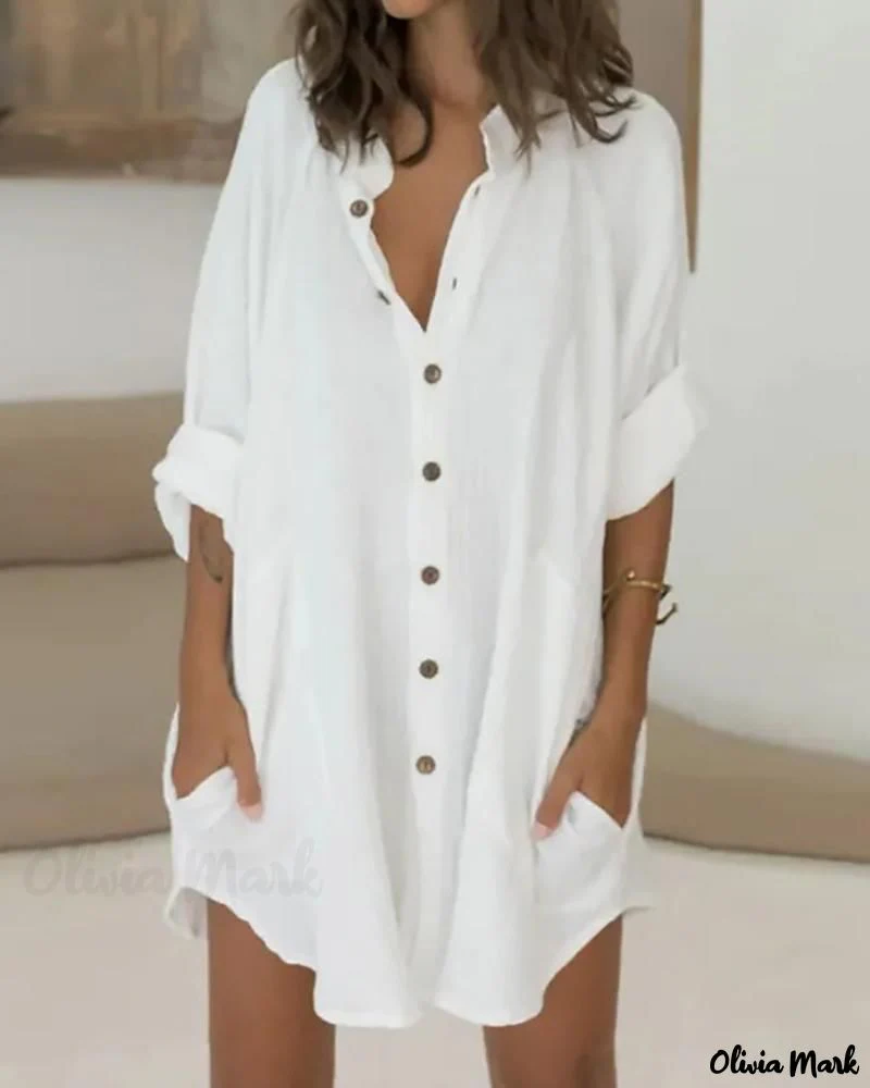 Deanwangkt - Long Sleeve Button Pocket Blouse - Deanwangkt