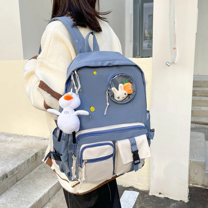 Back to school backpack Deanwangkt New Trend Female Fashion College Female Harajuku Travel Bags Teenage Girls - Deanwangkt