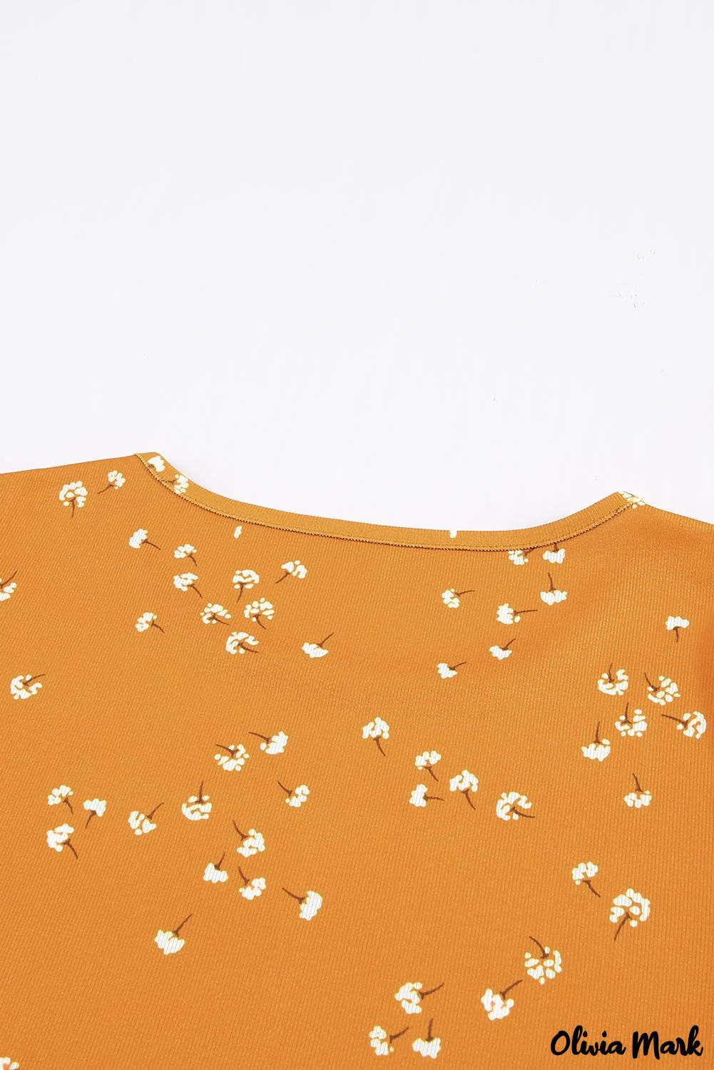 Deanwangkt - Floral Print Ruffle Long Sleeve Tunic Top - Deanwangkt