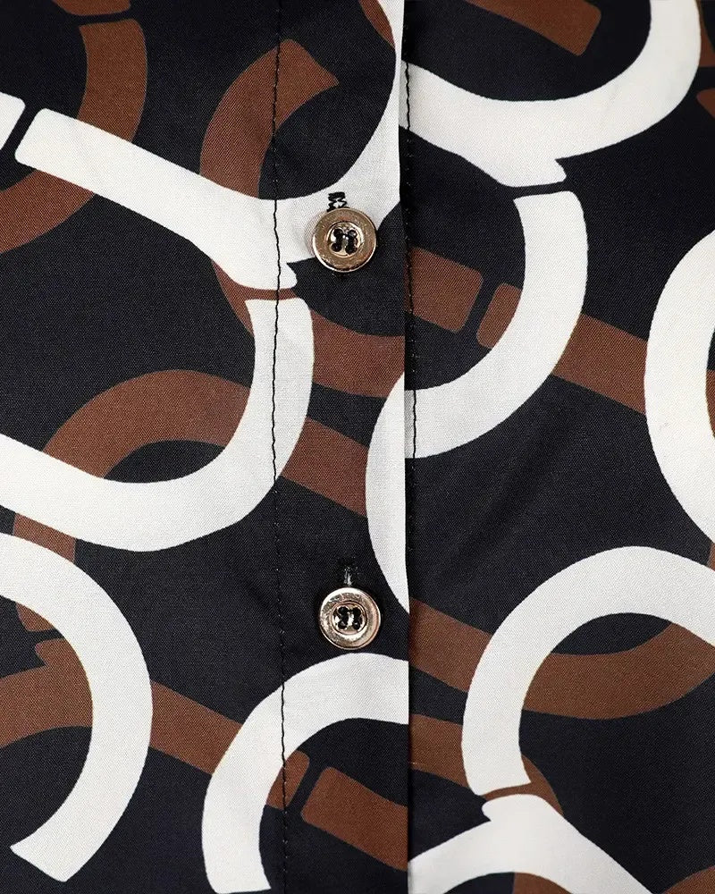 Deanwangkt - All Over Print Long Sleeve Button Down Shirt - Deanwangkt