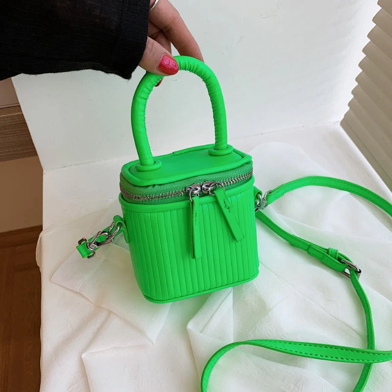 Back To College Deanwangkt Luxury Mini Box PU Leather Sling Crossbody Bag With Short Handle For Woman Cute Phone Shoulder Handbag Kawaii Totes Tiny - Deanwangkt