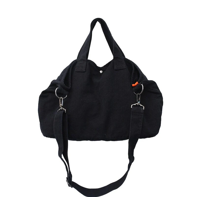 Back To College Deanwangkt Fashion Women Shoulder Bag Large Capacity Crossbody Canvas Bag Solid Color Leisure Travel Bag College Student Schoolbag - Deanwangkt