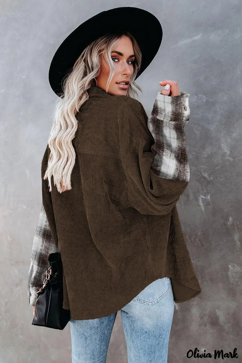 Deanwangkt - Oversized button-up shirt in checked corduroy - Deanwangkt