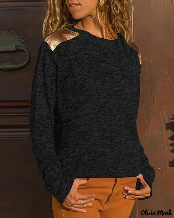 Deanwangkt - Relaxed Long Sleeve Color Block Sweater - Deanwangkt