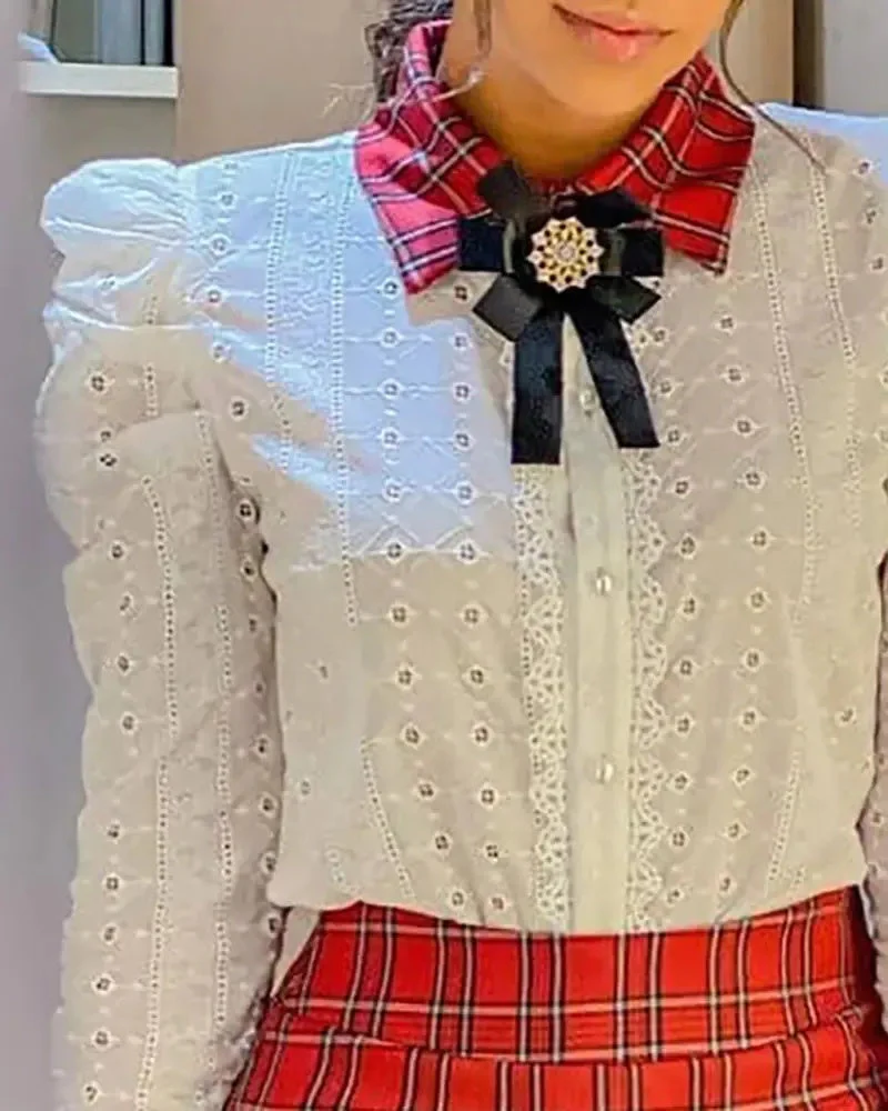 Deanwangkt - Lace Puff Sleeve Top - Deanwangkt