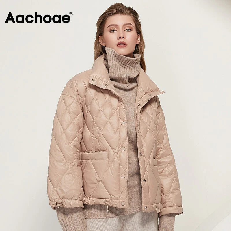 Christmas Gift  Womens Coats Deanwangkt Winter Single Breasted Coat With Pockets Long Sleeve Fashion Down Jacket Female Thick Warm Outerwear - Deanwangkt