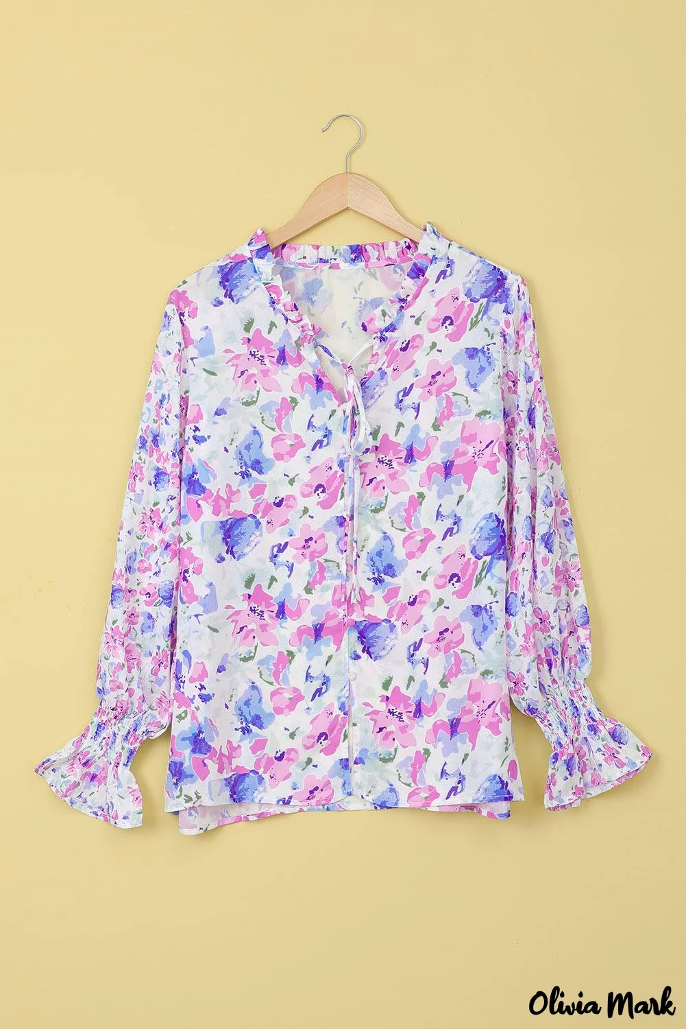 Deanwangkt - Cakewalk Rose Floral Smocked Blouse - Deanwangkt