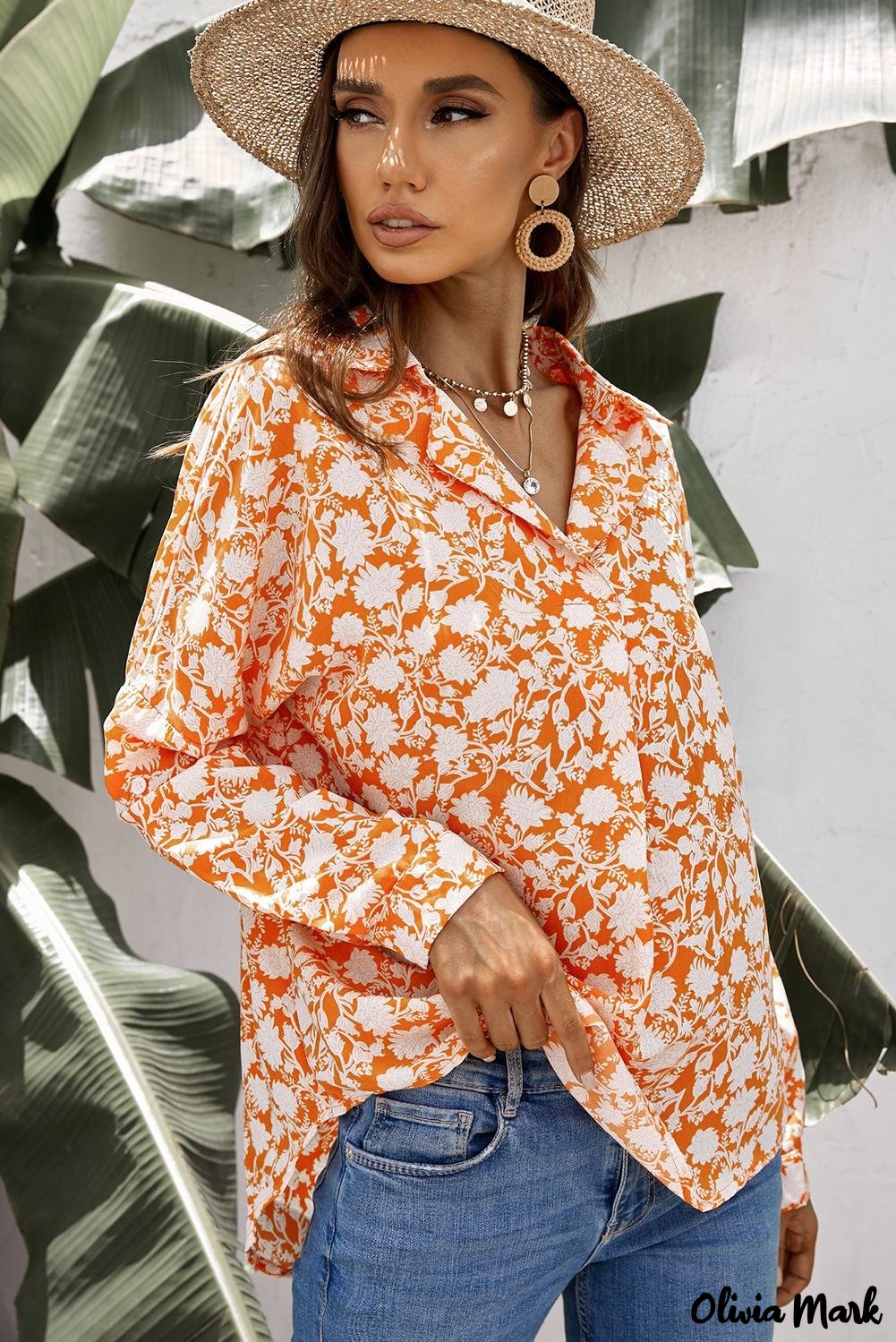 Deanwangkt - White Floral Button Down Long Sleeve Shirt - Deanwangkt