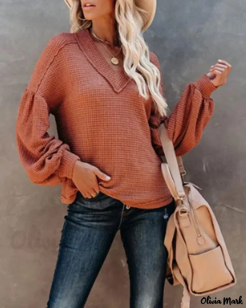 Deanwangkt - Solid Color Long Sleeve Top - Deanwangkt