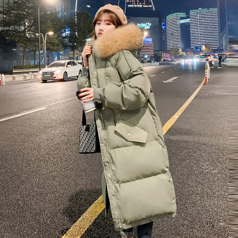 Christmas Gift Deanwangkt New Down Jacket Women's Winter Mid-length Korean Version of Loose Bread Clothes Thick Padded Coat Anti-season Padded Jacket - Deanwangkt