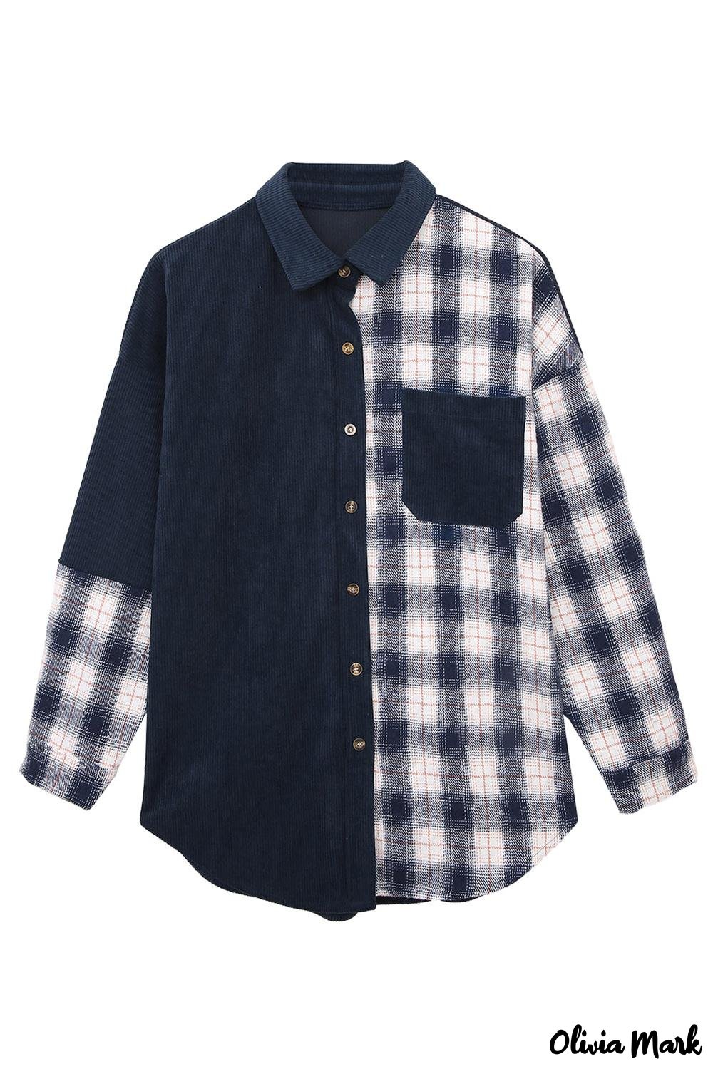 Deanwangkt - Oversized button-up shirt in checked corduroy - Deanwangkt