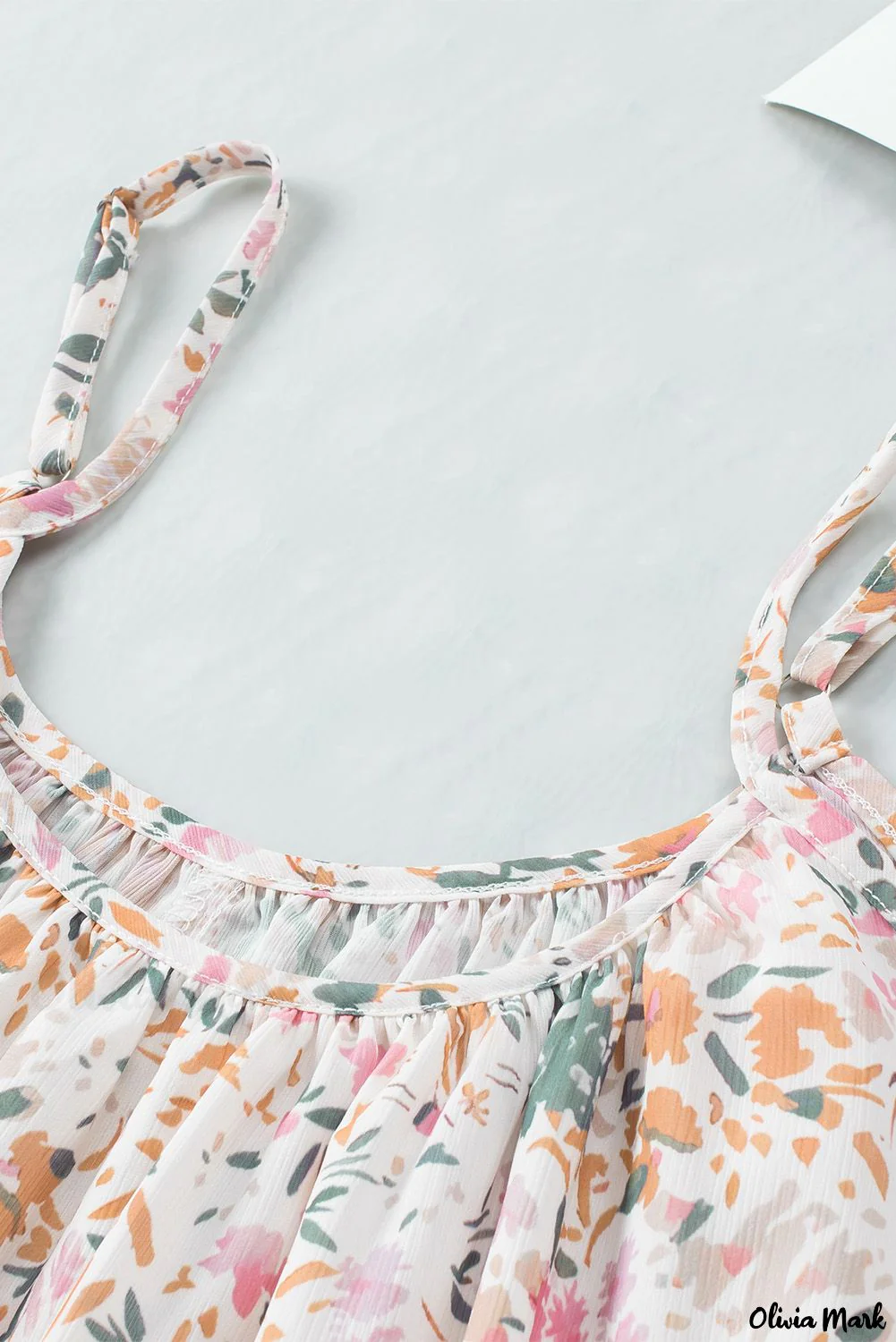 Deanwangkt - Floral Tie Neck Long Sleeve Crinkle Blouse - Deanwangkt