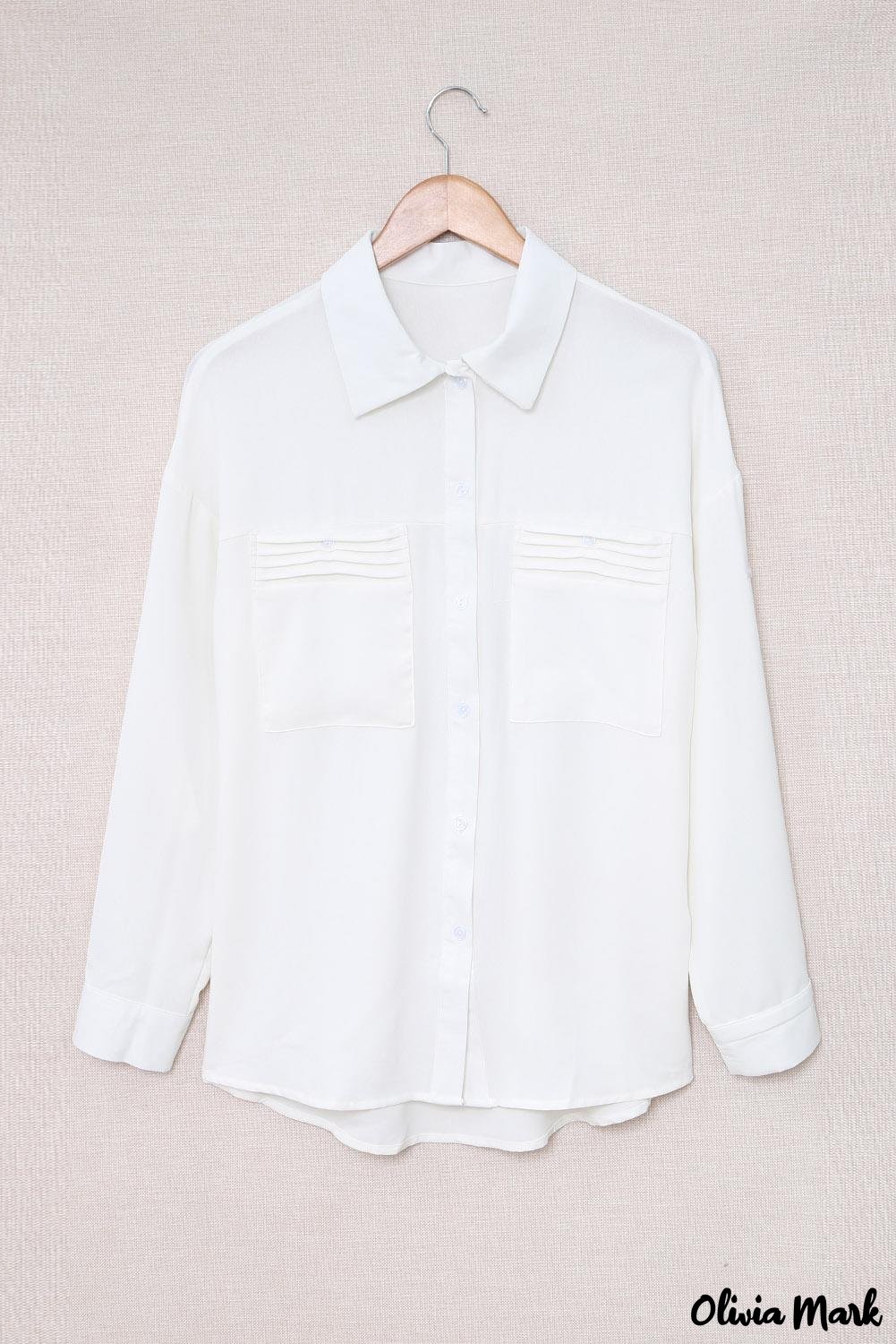 Deanwangkt - White buttoned shirt with long sleeves and plain pocket - Deanwangkt