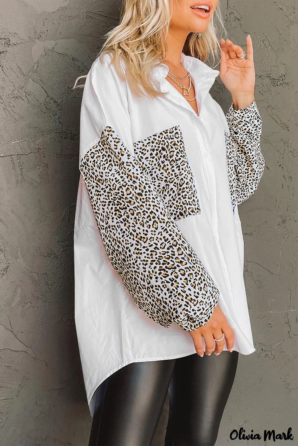 Deanwangkt - Patchwork Drop Shoulder Long Sleeve Shirt - Deanwangkt