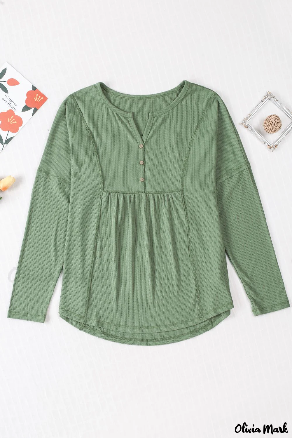 Deanwangkt - Long Sleeve Button Down Blouse - Deanwangkt