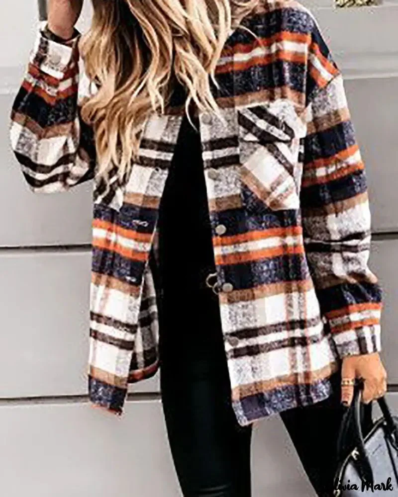 Deanwangkt - Plaid top with buttoned pocket - Deanwangkt