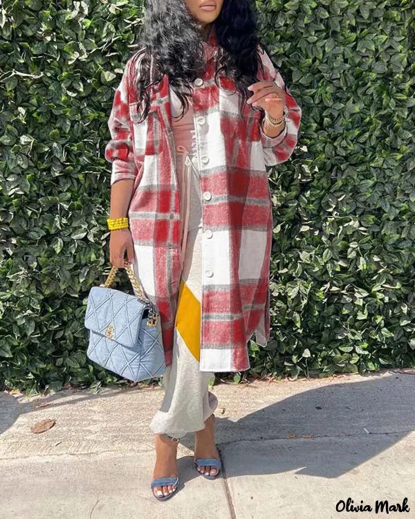 Deanwangkt - Checked buttoned long jacket - Deanwangkt