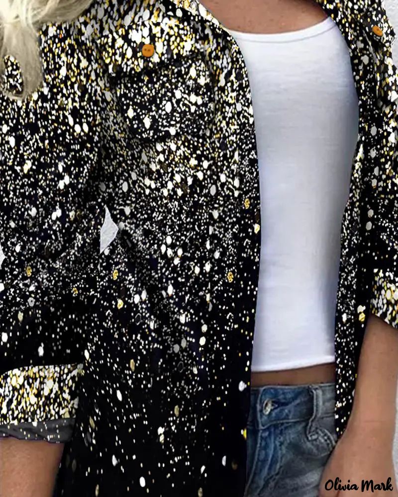 Deanwangkt - Printed Long Sleeve Button Down Shirt - Deanwangkt