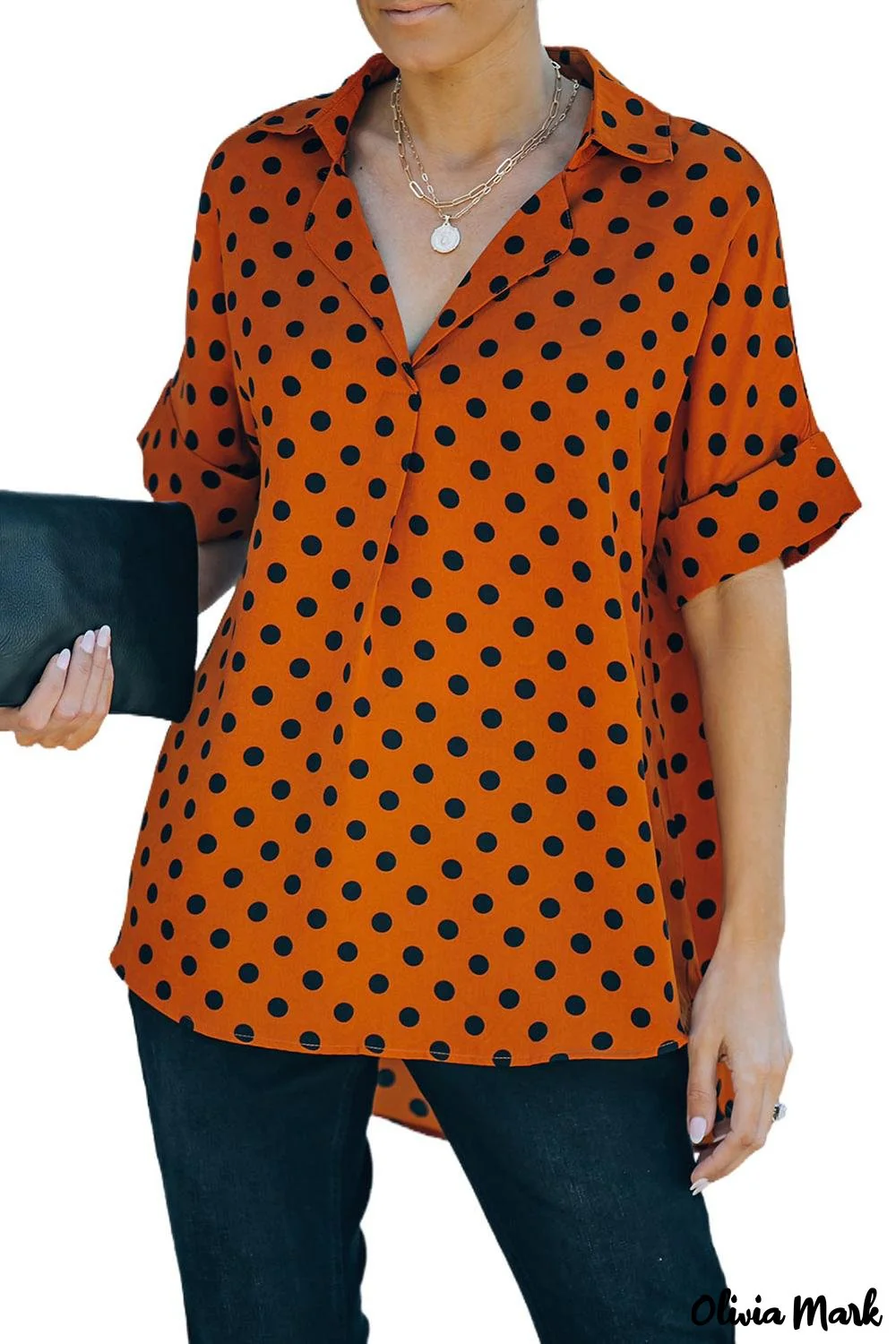 Deanwangkt - Leopard Print Draped V-Neck Blouse - Deanwangkt
