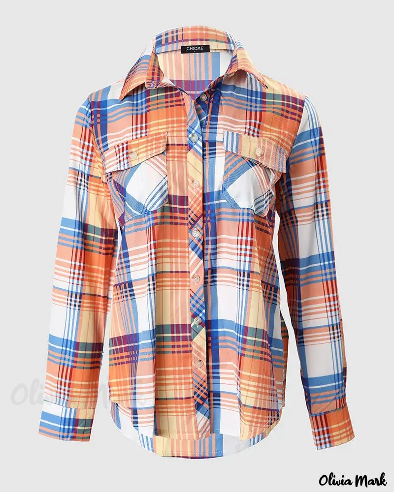 Deanwangkt - Plaid Button-Up Long Sleeve Shirt - Deanwangkt