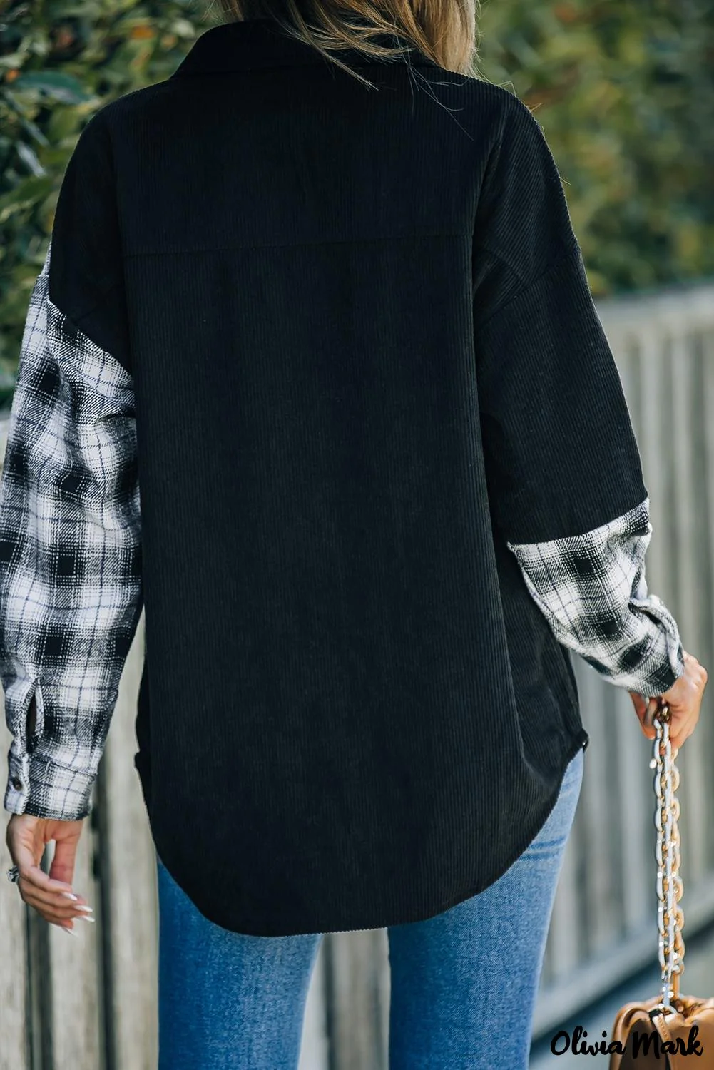 Deanwangkt - Oversized button-up shirt in checked corduroy - Deanwangkt