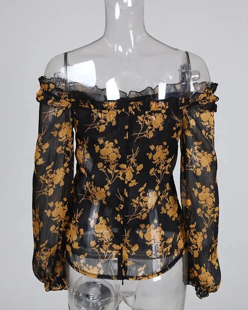 Deanwangkt - Floral off-the-shoulder top - Deanwangkt